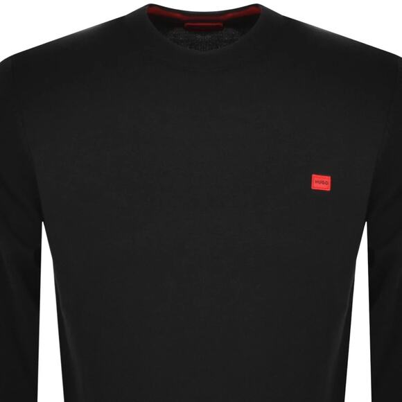 HUGO by Hugo Boss Men's San Cassius Logo Sweater Black Size M NWT Urban Luxury - Picture 5 of 15